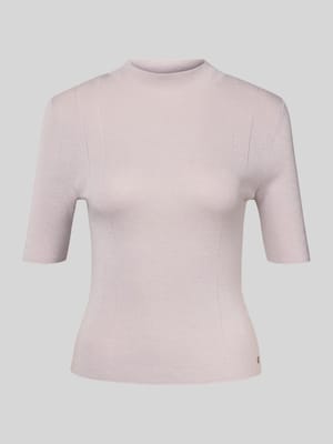 T-Shirt aus Lanawoll-Mix mit Logo-Applikation Shop The Look MANNEQUINE