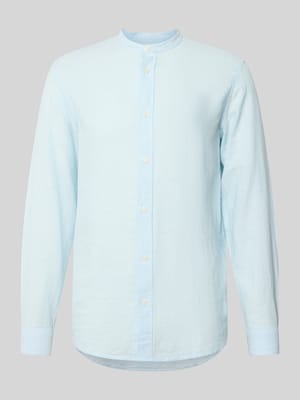 Slim Fit Freizeithemd aus Baumwoll-Leinen-Mix Modell 'CAIDEN' Shop The Look MANNEQUINE