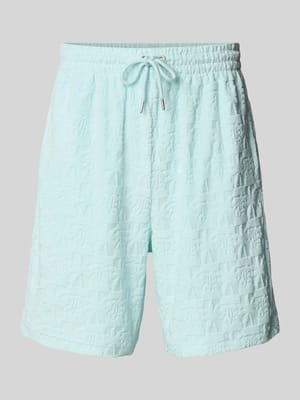 Korte broek met elastische band en tunnelkoord, model 'Terry' Shop The Look MANNEQUINE