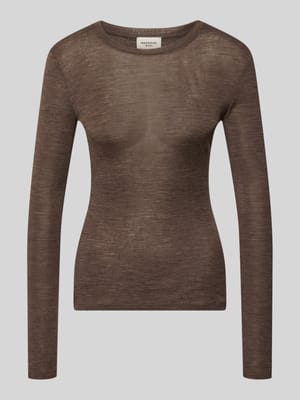 Slim fit shirt met lange mouwen van mix van wol en zijde model 'PATTO' Shop The Look MANNEQUINE