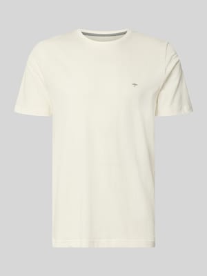 t-shirt z okrągłym dekoltem i wyhaftowanym logo Shop The Look MANNEQUINE