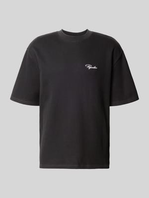 Oversized T-Shirt mit Strukturmuster Shop The Look MANNEQUINE