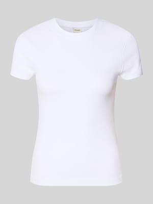 t-shirt o krótkim kroju z okrągłym dekoltem Shop The Look MANNEQUINE