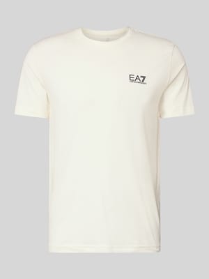T-Shirt mit Label-Print Shop The Look MANNEQUINE