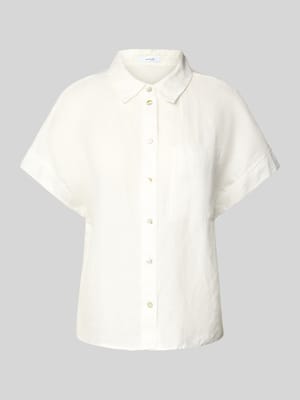 Slim Fit Leinenbluse mit 1/2-Arm Modell 'Felisa' Shop The Look MANNEQUINE