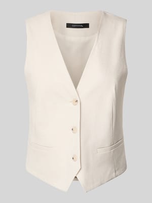 Gilet met V-hals en paspelzakken Shop The Look MANNEQUINE