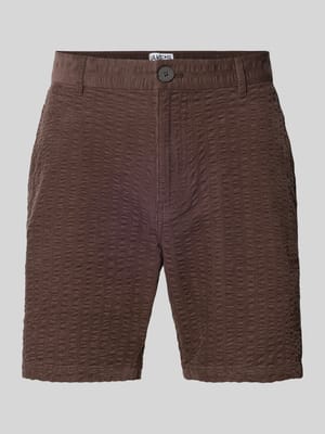 Straight Fit Shorts mit Strukturmuster Shop The Look MANNEQUINE
