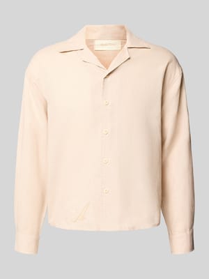 Relaxed Fit Leinenhemd mit Logo-Stitching Shop The Look MANNEQUINE
