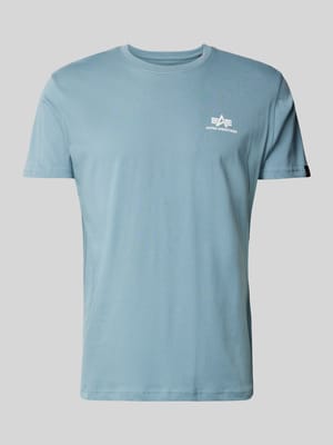T-shirt met labelprint, model 'BASIC' Shop The Look MANNEQUINE
