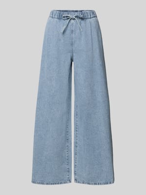 Wide leg jeans van Mix van katoen, viscose en Valeria Model 'VALERIA' Shop The Look MANNEQUINE