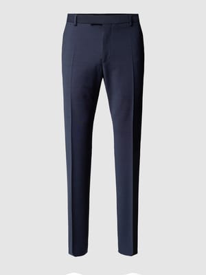 Slim fit pantalon met persplooien, model 'Flex Cross' Shop The Look MANNEQUINE