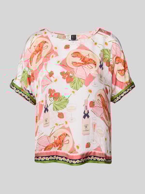 Blouseshirt van viscose met raglanmouwen Shop The Look MANNEQUINE