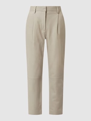 Cropped Lederhose mit Bundfalten Modell 'Alea' Shop The Look MANNEQUINE