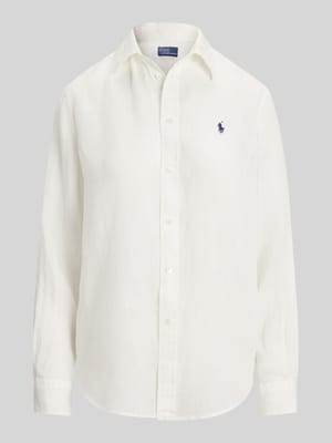Overhemdblouse van puur linnen Shop The Look MANNEQUINE