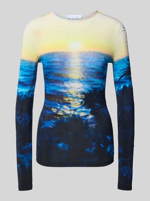 Slim Fit Longsleeve aus Viskose-Mix Shop The Look MANNEQUINE