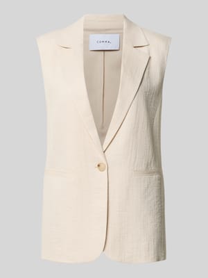 Bodywarmer van viscosemix met reverskraag Shop The Look MANNEQUINE