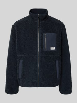 Regular Fit Teddy- / Webpelzjacke mit Brustleistentaschen Shop The Look MANNEQUINE