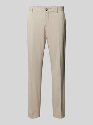 Slim fit pantalon met knoop- en ritssluiting, model 'LIAM' Shop The Look MANNEQUINE