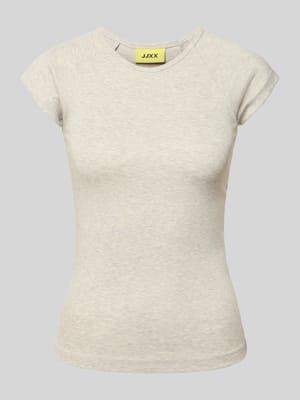 Slim fit T-shirt met ronde hals model 'Star' Shop The Look MANNEQUINE