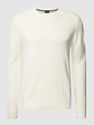 Gebreide pullover met labelpatch Shop The Look MANNEQUINE