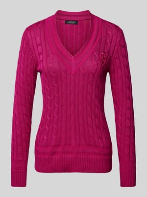 Gebreide pullover met ribboorden Shop The Look MANNEQUINE