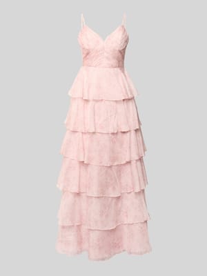 Avondjurk met Volantzoom en spaghettibandjes Shop The Look MANNEQUINE