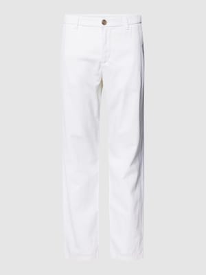 Chinosy o kroju regular fit z zapięciem na guzik i zamek błyskawiczny Shop The Look MANNEQUINE