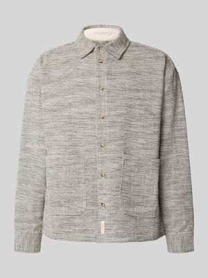 Relaxed fit overhemdjack met structuurmotief Shop The Look MANNEQUINE