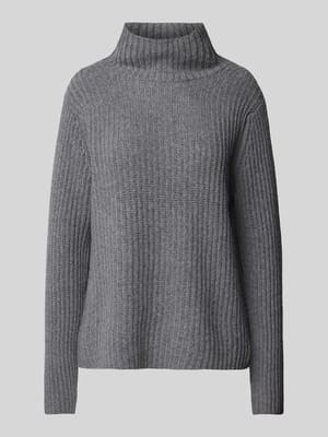 Gebreide pullover van kasjmier met opstaande kraag Shop The Look MANNEQUINE