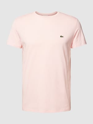 T-Shirt mit Logo-Stitching Modell 'Supima' Shop The Look MANNEQUINE