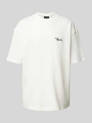 Oversized T-Shirt mit Label-Stitching Shop The Look MANNEQUINE