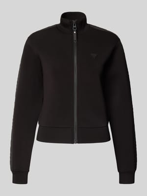 Sweatjack met labelapplicatie, model 'NEW ALLIE' Shop The Look MANNEQUINE