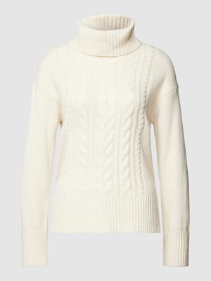 Strickpullover mit Zopfmuster Shop The Look MANNEQUINE