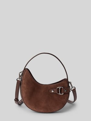 Handtasche aus Rindsleder mit Tragehenkel und Schulterriemen Shop The Look MANNEQUINE