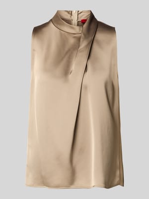 Top bluzkowy o kroju relaxed fit z satyny model 'CHELINA-1' Shop The Look MANNEQUINE