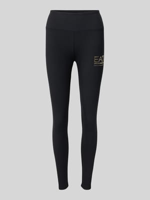 High waist legging met labeldetail Shop The Look MANNEQUINE