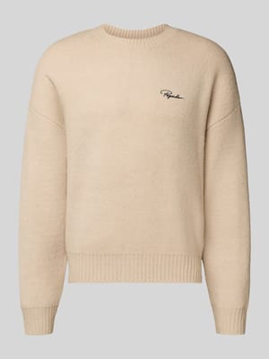 Strickpullover mit gerippten Abschlüssen Modell 'Signar' Shop The Look MANNEQUINE