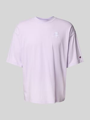 Relaxed Fit T-Shirt mit Label-Stitching Shop The Look MANNEQUINE