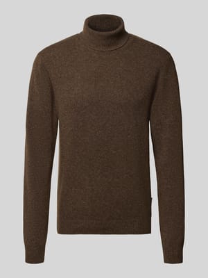 Slim Fit Rollkragenpullover aus Woll-Mix Modell 'Karl' Shop The Look MANNEQUINE