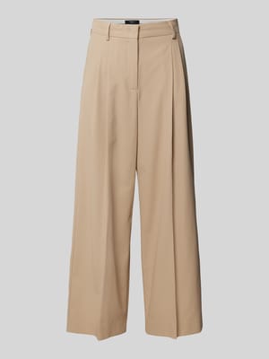 Wide leg bandplooibroek van puur katoen, model 'VETTURA' Shop The Look MANNEQUINE