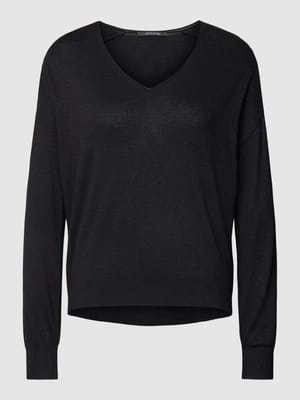 Gebreide pullover met V-hals Shop The Look MANNEQUINE