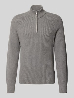 Regular Fit Troyer aus reiner Baumwolle Shop The Look MANNEQUINE