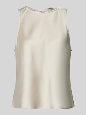 Top van satijn met ronde hals model 'Laureen' Shop The Look MANNEQUINE