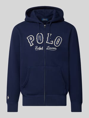 Sweatjack met labelstitching en kangoeroezak Shop The Look MANNEQUINE