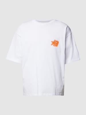 Oversized T-shirt met labelprint Shop The Look MANNEQUINE