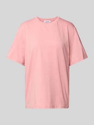 T-Shirt mit geripptem Rundhalsausschnitt Modell 'Milly' Shop The Look MANNEQUINE