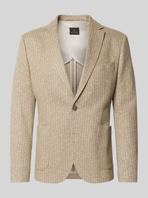 2-knoops colbert met linnen Shop The Look MANNEQUINE