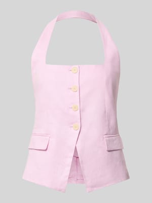 Weste aus Leinen mit Neckholder Modell 'BORELI' Shop The Look MANNEQUINE