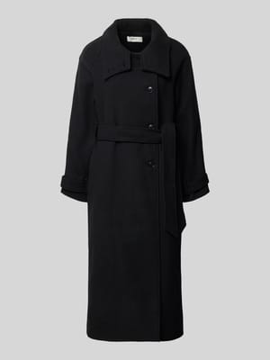 Straight Fit Mantel mit Woll-Anteil Shop The Look MANNEQUINE