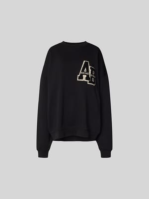 Oversized Sweatshirt mit Label-Detail Shop The Look MANNEQUINE